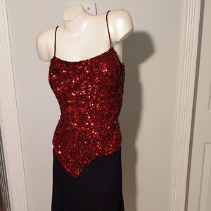 Cache Red Sequin Tank Top